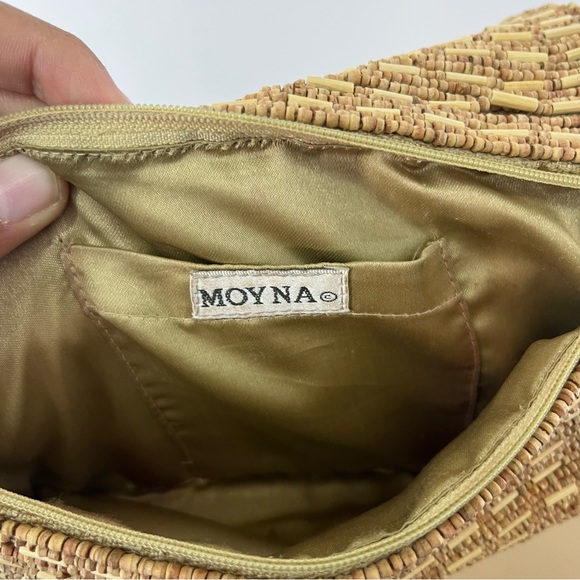 Moyna Brown Purse, Made w/ Beads of Wood, 1 Big Pocket w/ Inner Little Pocket